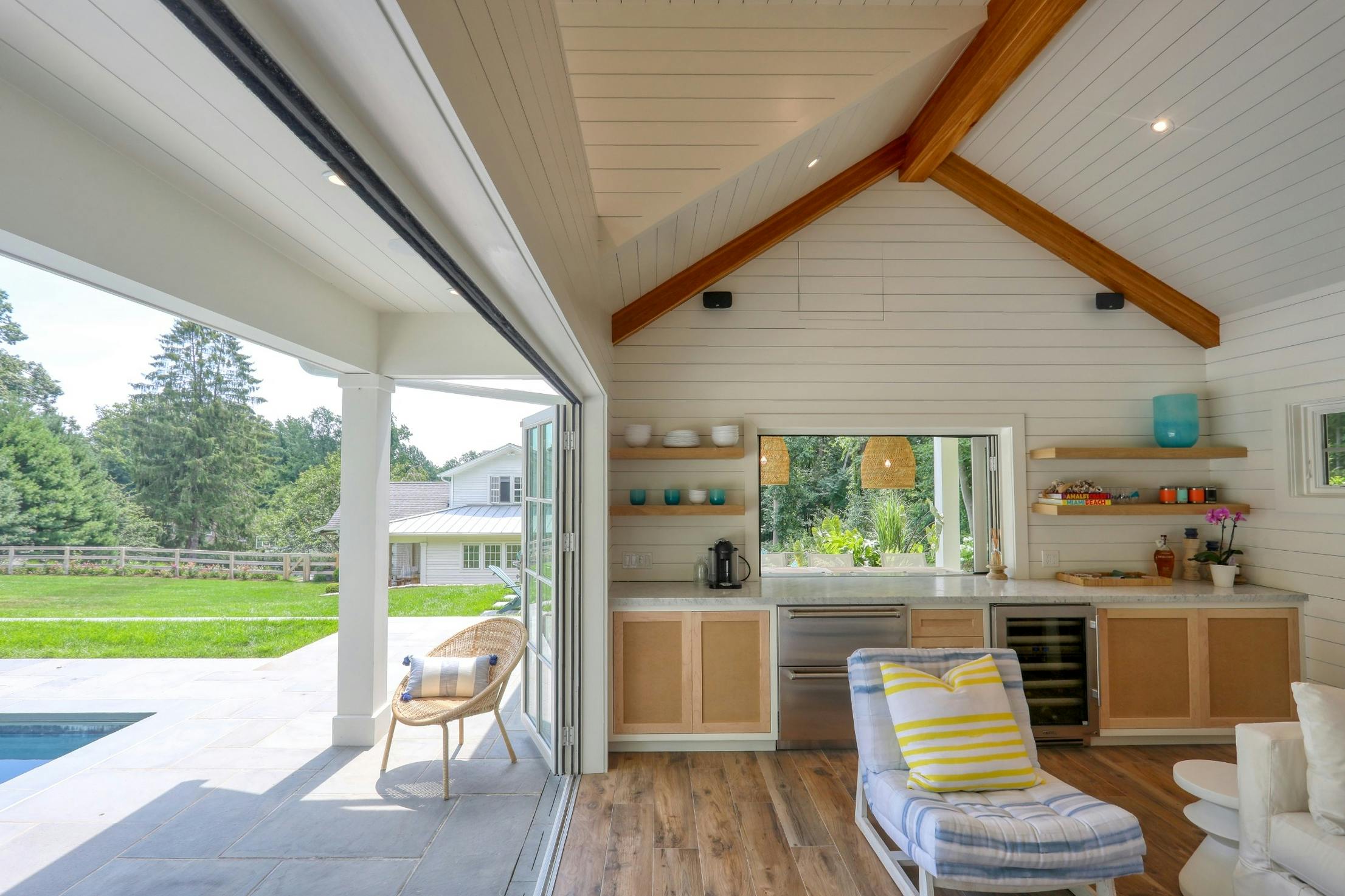 wood framed FoldFlat window and patio door systems