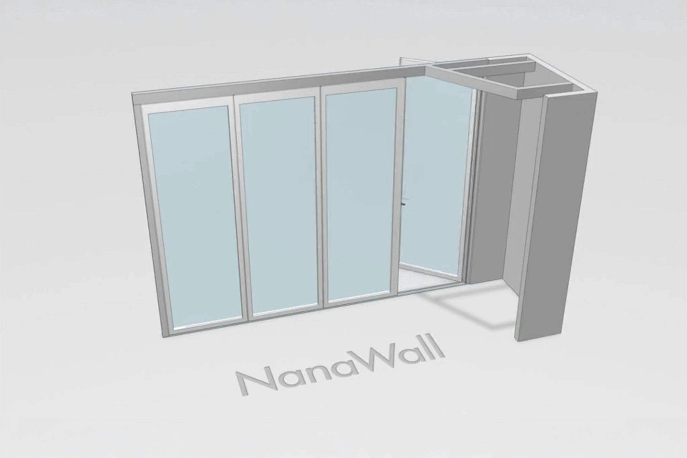 NanaWall Parking Bay I with swing panel