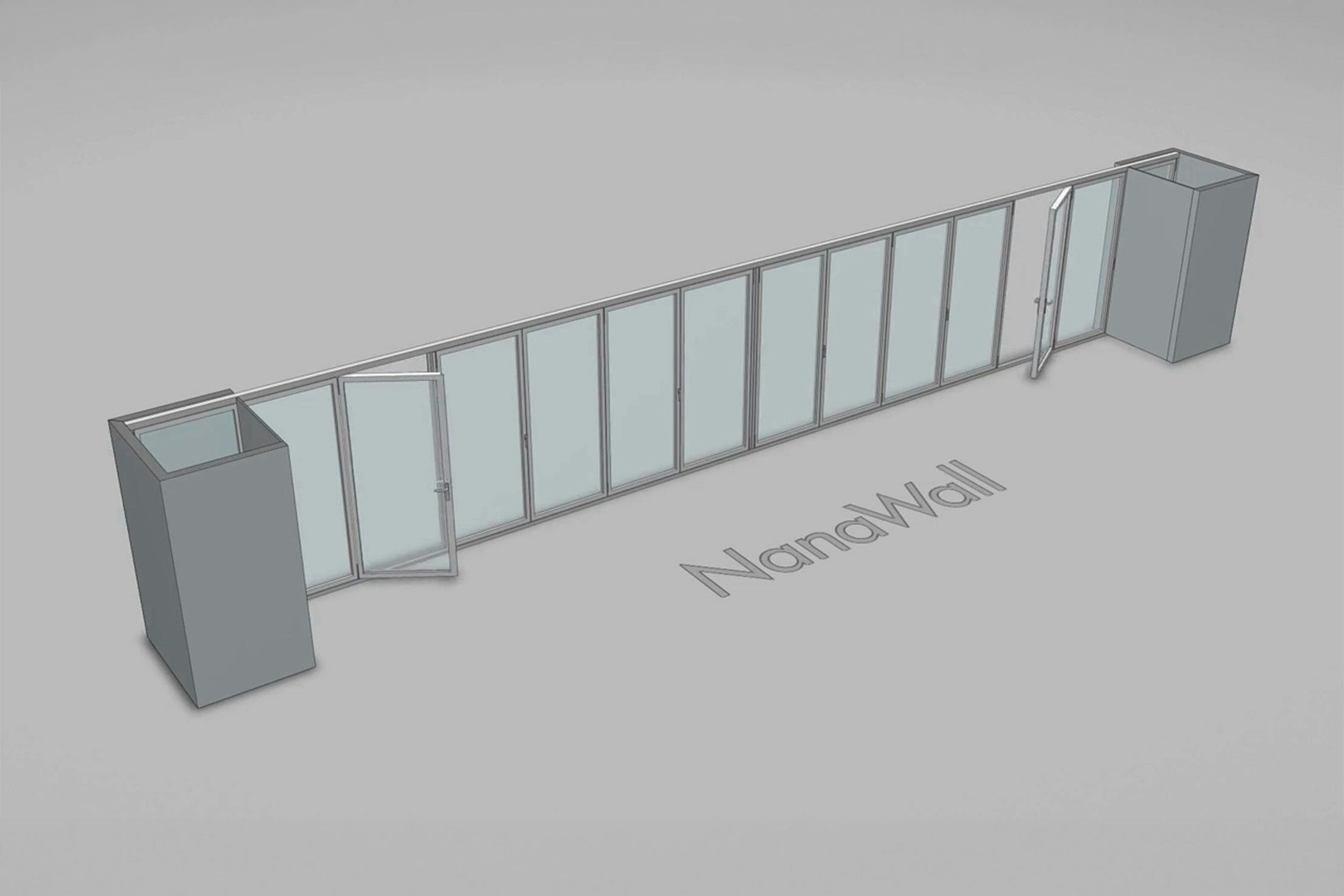 NanaWall folding glass doors pocking configuration