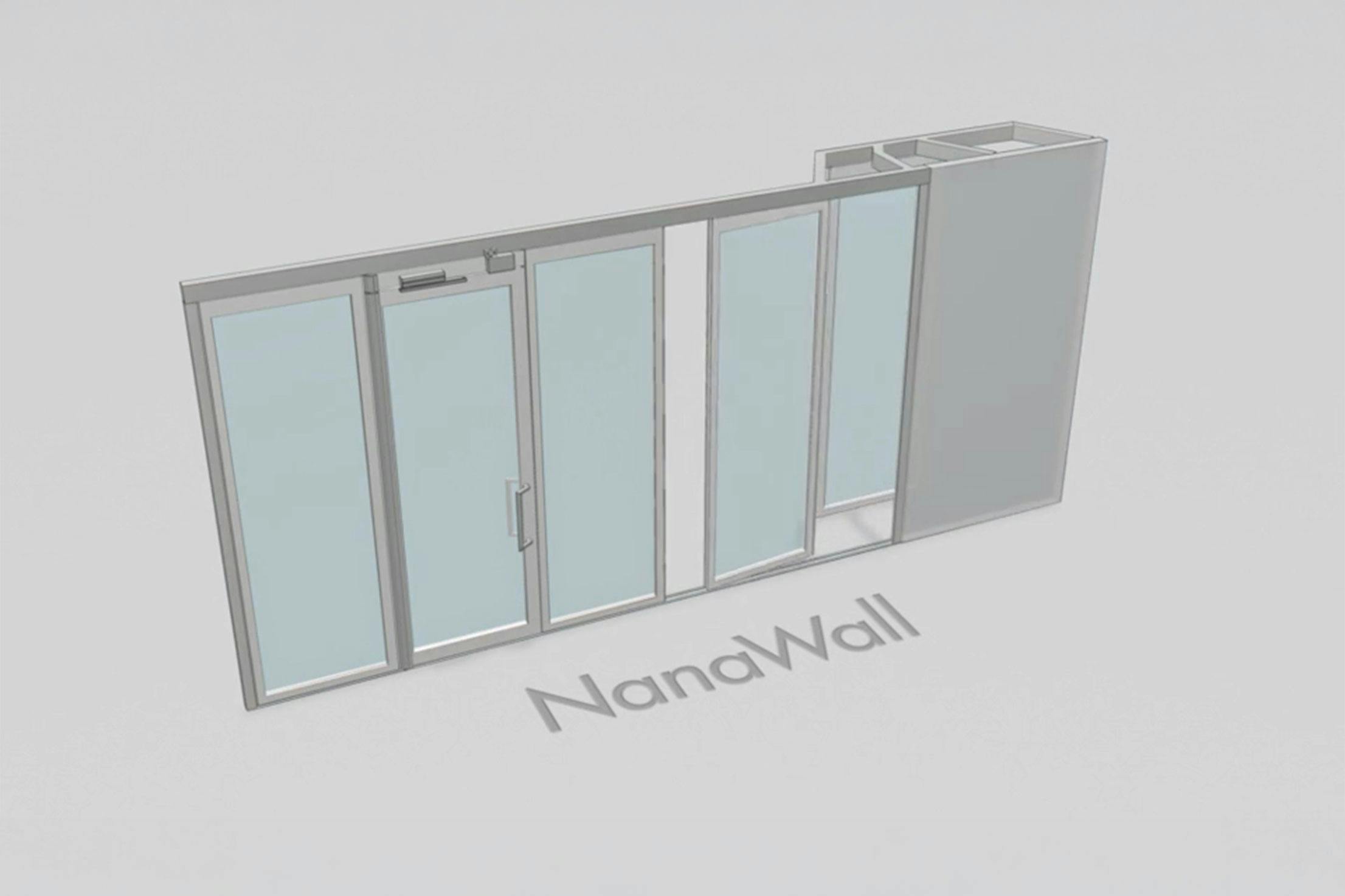 NanaWall Parking Bay L with incorporated swing panel