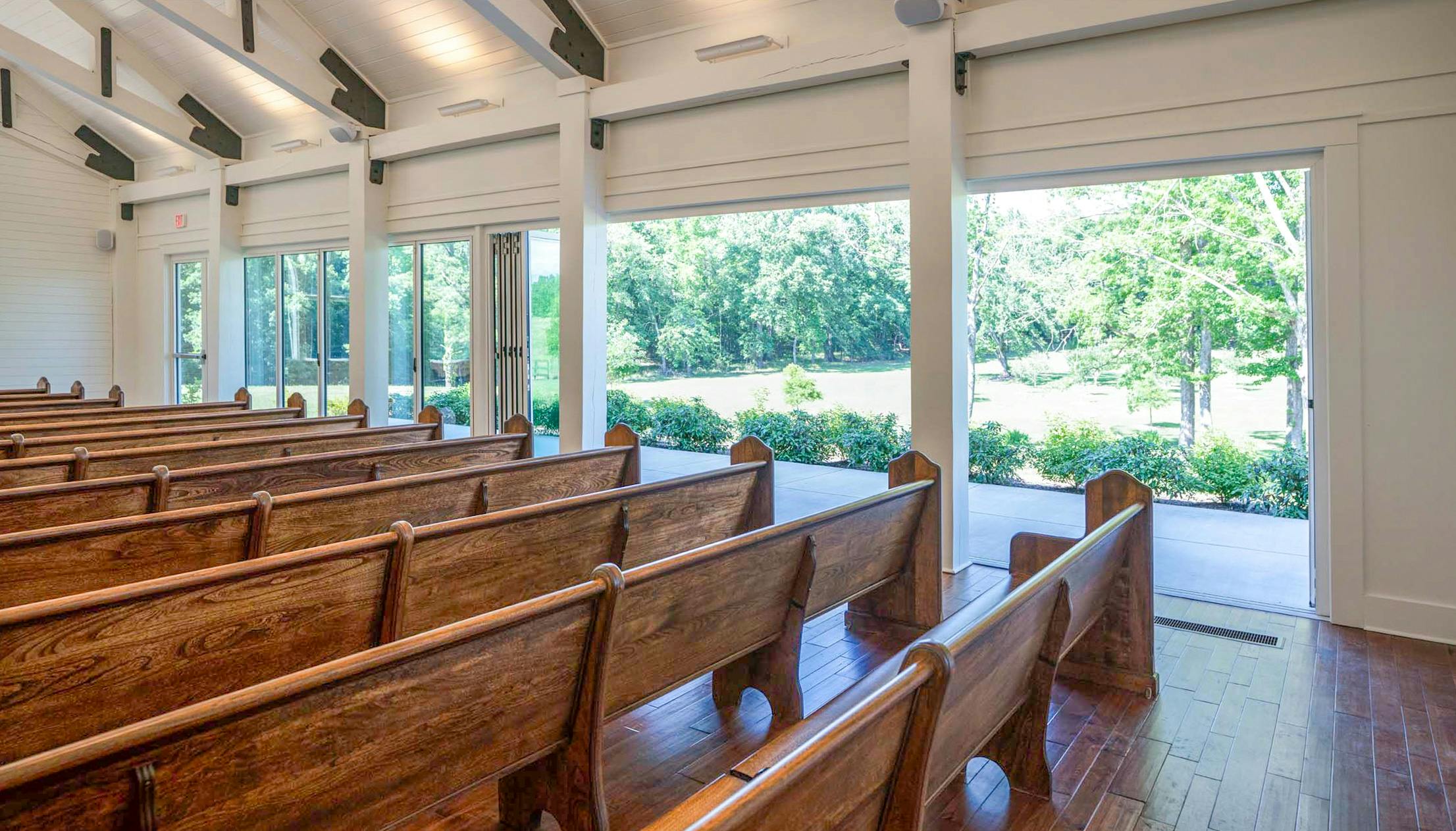 aluminum framed bifolding glass walls