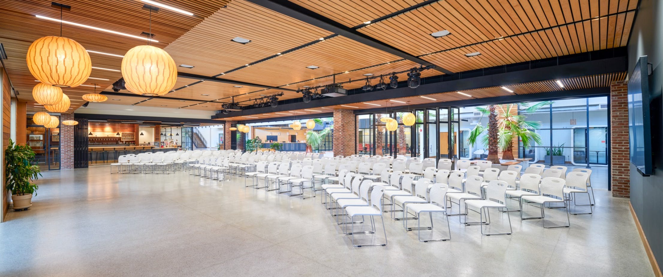 Sound-rated interior folding glass walls 