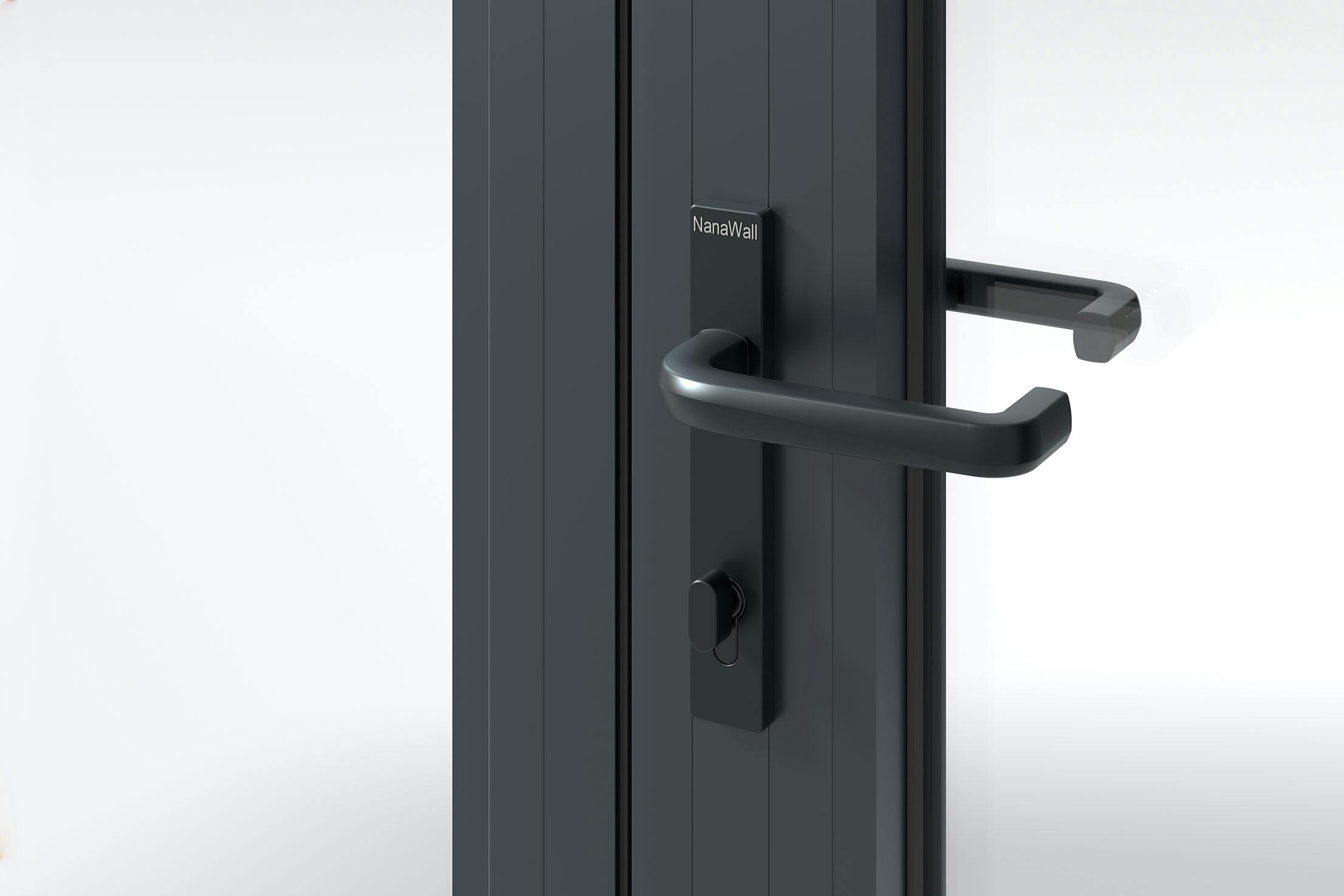 NanaWall Black Lever Handle with Return